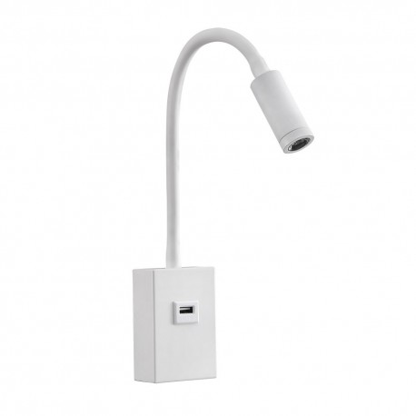 Aplique de Pared LED Capote Blanco 3W 4000K Articulable y Orientable