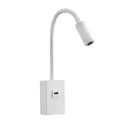 Aplique de Pared LED Capote Blanco 3W 4000K Articulable y Orientable