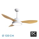 Ventilador de Techo Fabrilamp Hayate DC Blanco 3 Palas Haya Ø 120cm