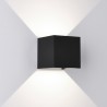 Aplique de Pared Exterior LED Mantra Davos Negro Cuadrado Luz Neutra 12W