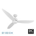 Ventilador de Techo Fabrilamp Genil DC Blanco 3 Palas Ø 132cm