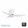 Ventilador de Techo Fabrilamp Borax DC Blanco 101cm 3 Palas