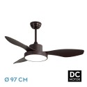 Ventilador de Techo Fabrilamp Hayate Mini DC Marrón 3 Palas Ø 97cm