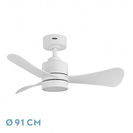 Ventilador de Techo Fabrilamp Zepelin DC Blanco 3 Palas Ø 91cm