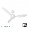 Ventilador de Techo Fabrilamp Serpa DC Blanco 3 Palas Ø 107cm