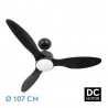 Ventilador de Techo Fabrilamp Serpa DC Negro 3 Palas Ø 107cm