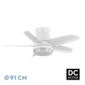 Ventilador de Techo Fabrilamp Neutron DC Blanco 5 Palas Ø 91cm