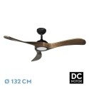 Ventilador de Techo Fabrilamp Castelo DC Negro/Roble 3 Palas Ø 132cm