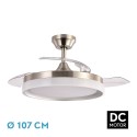 Ventilador de Techo Fabrilamp Zenit Níquel Retráctil Ø107cm