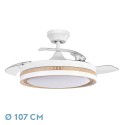 Ventilador de Techo Fabrilamp Viper Blanco/Haya Retráctil Ø107cm