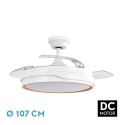 Ventilador de Techo Fabrilamp Témpano Blanco/Haya Retráctil Ø107cm