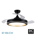 Ventilador de Techo Fabrilamp Picolo Negro/Oro Retráctil Ø106cm