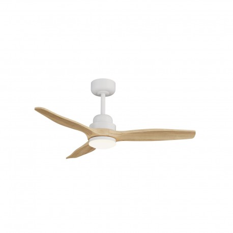 Ventilateur de plafond extérieur Sulion Balcony Lumière Blanc/Bois 107cm IP44