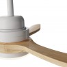 Ventilateur de plafond extérieur Sulion Balcony Lumière Blanc/Bois 107cm IP44