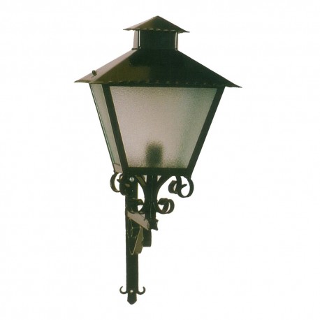 Farol de brazo de pared modelo Cortijo en Forja Negro 75x34x49cm