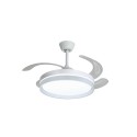 Ventilador de Techo Led Retráctil Cannes Motor DC Blanco