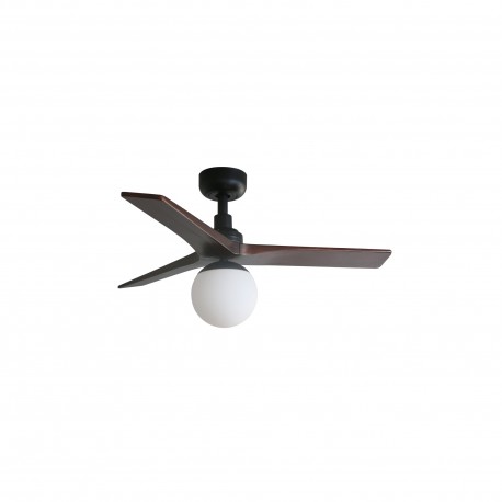 Ventilador de Techo Faro Klim S 92cm Negro/Nogal Con luz Smart Fan