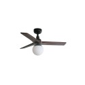 Ventilador de Techo Faro Klim S 92cm Negro/Nogal Con luz Smart Fan