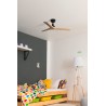 Ventilateur de Plafond Faro Klim S 92cm Noir/Bois Sans lumière Smart Fan