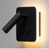 Aplique de Pared LED Fs Lux Nevada Negro 6+3W 3000K