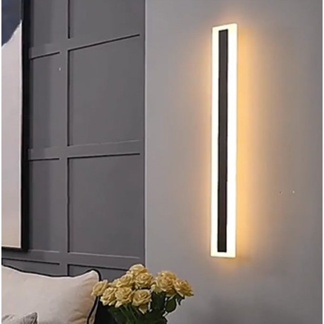 Aplique/Plafón Exterior LED Fs Lux Long Negro 60cm 16W 3000K IP65