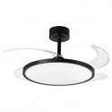 Ventilador de Techo Retráctil Interlusa Slim Negro Ø106cm