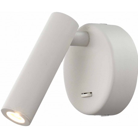 Aplique de Pared LED Mantra Prea Blanco Luz Cálida con Lector 3W