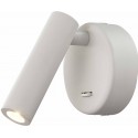 Aplique de Pared LED Mantra Prea Blanco Luz Cálida con Lector 3W