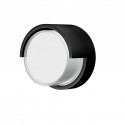 Aplique de Pared Exterior LED Mantra Creek Redondo Negro 15W CCT IP65