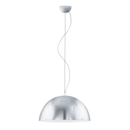 Lámpara Colgante Eglo Gaetano Plata y Blanco 53cm