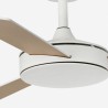 Ventilador de Techo Faro Mini Mallorca 106cm 3 Palas Blanco/Madera Smart Fan