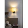 Aplique de Pared Faro NILA READER Negro Pantalla Blanco Roto