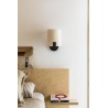 Aplique de Pared Faro NILA READER Negro Pantalla Blanco Roto