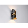 Aplique de Pared Trio COAT Negro/Oro 2 Luces