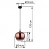 Lámpara Colgante Globo MAXY Cobre 1 Luz Ø24cm