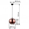 Lámpara Colgante Globo MAXY Cobre 1 Luz Ø29cm