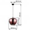 Lámpara Colgante Globo MAXY Cobre 1 Luz Ø40cm