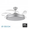 Ventilador de Techo Led Retractil Esparta Maxi Motor DC Plata