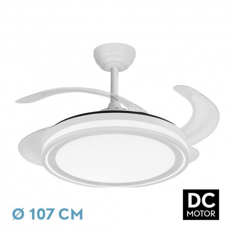 Ventilador de Techo Fabrilamp Bandido Blanco Retráctil Ø107cm