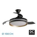 Ventilador de Techo Fabrilamp Mandarín Negro/Oro Retráctil Ø108cm