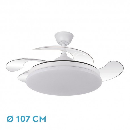 Ventilador de Techo Fabrilamp Tridente Blanco Retráctil Ø107cm