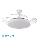 Ventilador de Techo Fabrilamp Tridente Blanco Retráctil Ø107cm