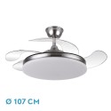 Ventilador de Techo Fabrilamp Tridente Níquel Retráctil Ø107cm