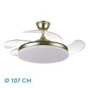 Ventilador de Techo Fabrilamp Tridente Cuero Retráctil Ø107cm