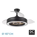 Ventilador de Techo Fabrilamp Cupido Negro/Madera Retráctil Ø107cm