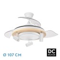 Ventilador de Techo Fabrilamp Gladiator Blanco/Haya Retráctil Ø107cm