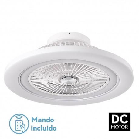 Plafón de Techo Ventilador Fabrilamp Mato Blanco Regulable con mando