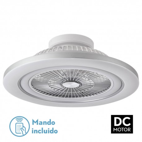 Plafón de Techo Ventilador Fabrilamp Mato Níquel Regulable con mando