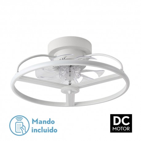 Plafón de Techo Ventilador Fabrilamp Bora Blanco Regulable con mando