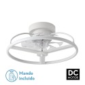 Plafón de Techo Ventilador Fabrilamp Bora Blanco Regulable con mando